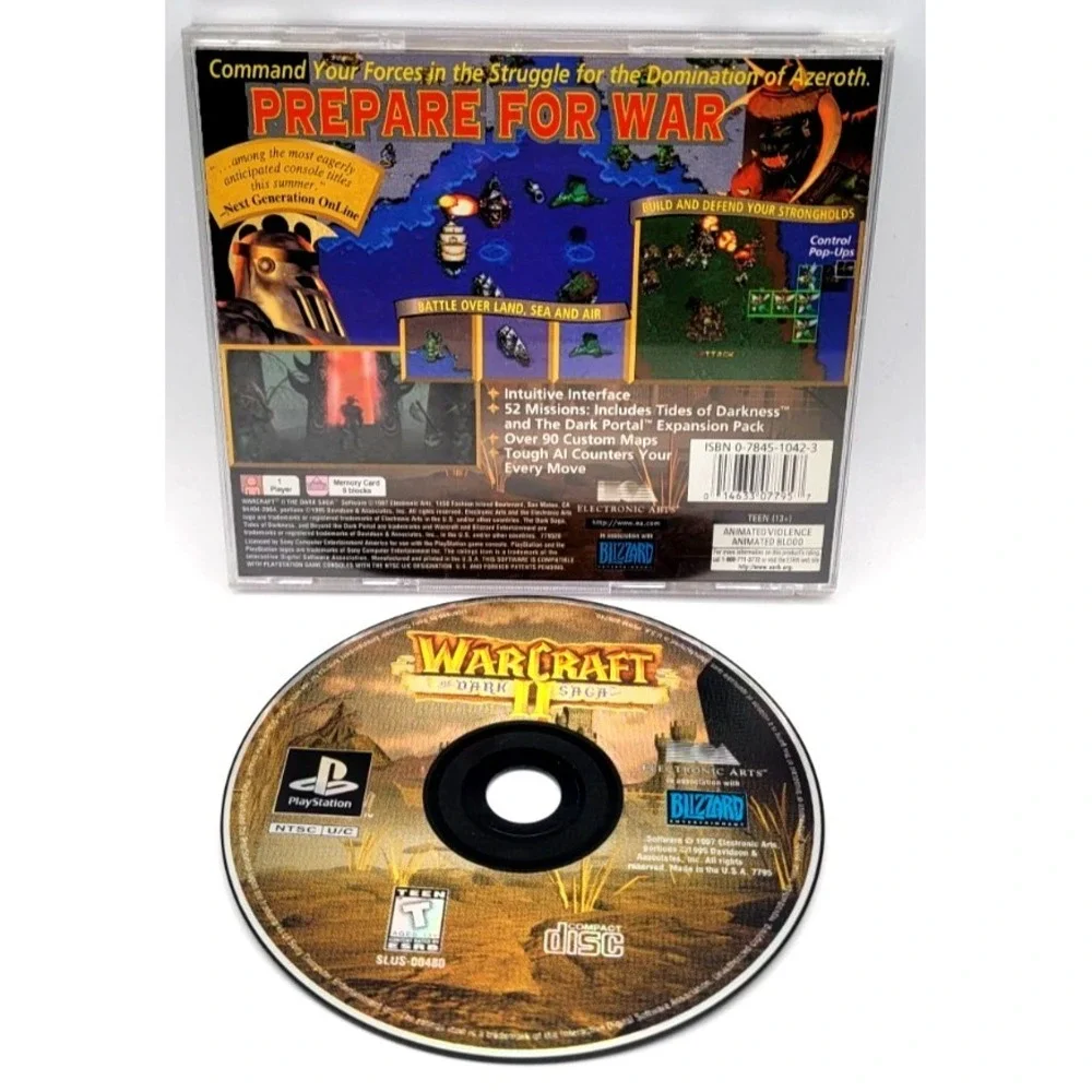WarCraft II: The Dark Saga (Sony PlayStation 1, 1998) CIB COMPLETE IN BOX